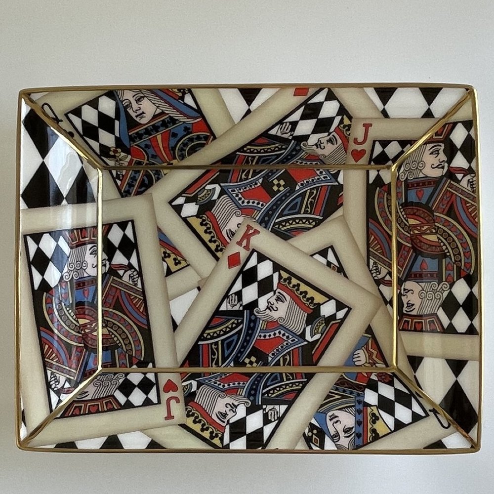 Collectible Halcyon Days Let's Play Cards Trinket Tray/Jewelry Tray